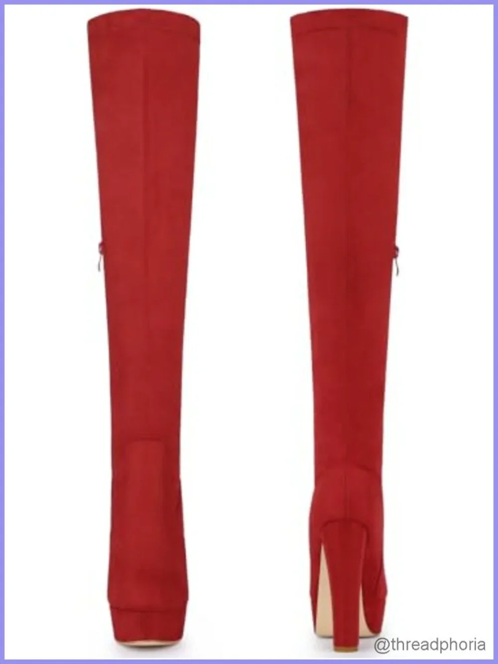 Faux Suede Over the Knee Platform High Heel Boots